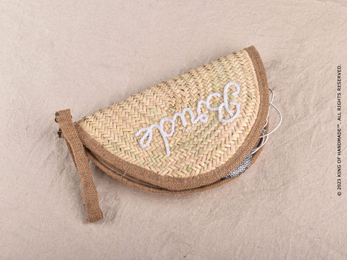 Personalized Bride Bag - Beach Bag - Straw Clutch - Custom Gift