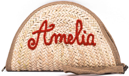 Personalized Bride Bag - Beach Bag - Straw Clutch - Custom Gift