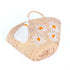Personalized Daisy Straw Basket - Orange Summer Tote