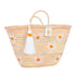 Personalized Daisy Straw Basket - Orange Summer Tote