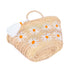 Personalized Daisy Straw Basket - Orange Summer Tote