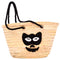 Personalized Masked Cat Halloween Straw Basket