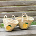 Personalized Lemon Straw Basket - Handwoven Summer Tote