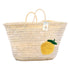 Personalized Lemon Straw Basket - Handwoven Summer Tote