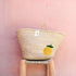 Personalized Lemon Straw Basket - Handwoven Summer Tote