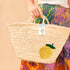 Personalized Lemon Straw Basket - Handwoven Summer Tote