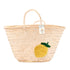 Personalized Lemon Straw Basket - Handwoven Summer Tote