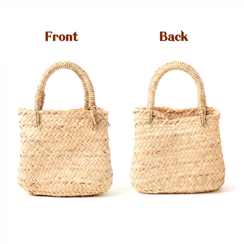 Personalized Mini Straw Handbag | Handmade Birkin Inspired Bag For Women