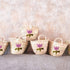 Personalized Purple Flower Straw Basket Bag
