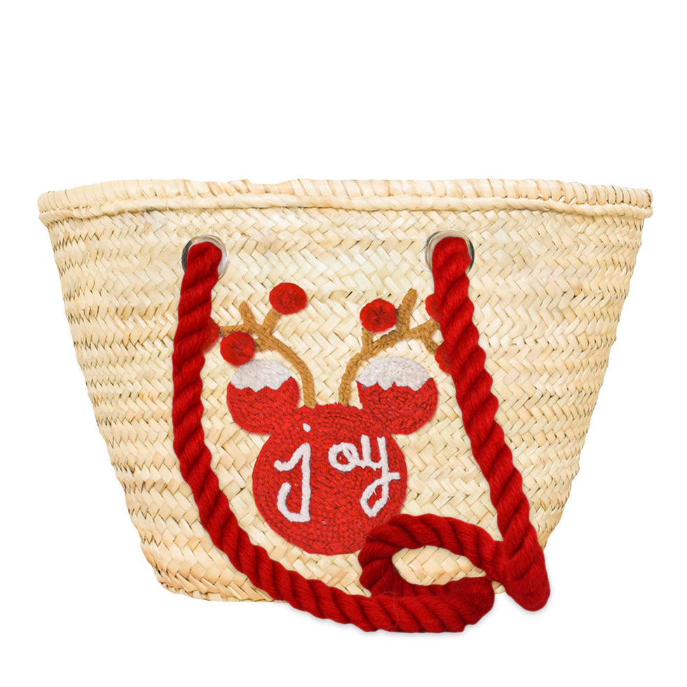 Personalized Joy Reindeer Xmas Bag – Large Rope