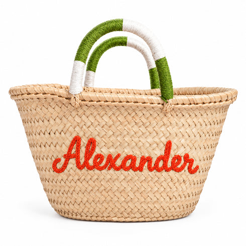 Kids Halloween Straw Basket – Carrot Embroidered Trick-or-Treat Tote