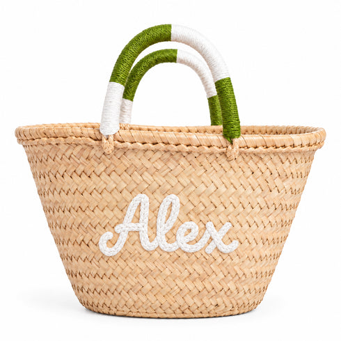Kids Halloween Straw Basket – Carrot Embroidered Trick-or-Treat Tote
