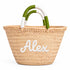 Kids Halloween Straw Basket – Carrot Embroidered Trick-or-Treat Tote