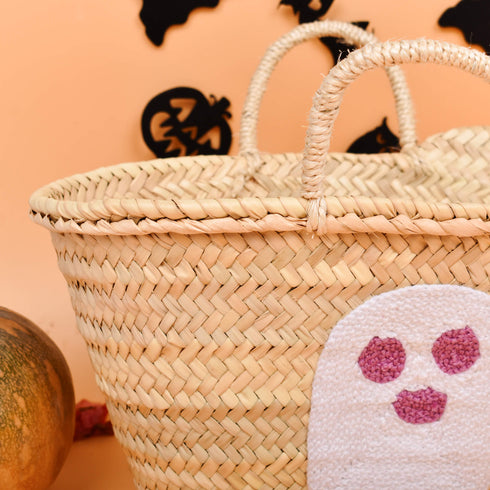 Phantom Basket - Personalized Straw Basket for Halloween Party Gift