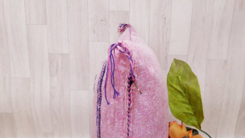 Pink Cactus Silk Pillow Cover - Handmade Moroccan Cushion (SP 1006)