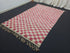 Pink Checkered Berber Rug - Handmade Moroccan Wool Rug