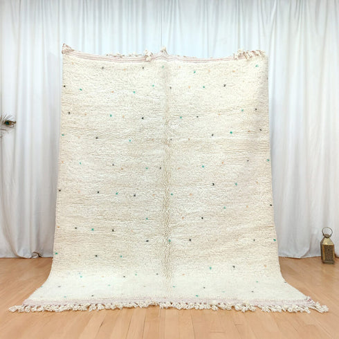 Polka Dotted Moroccan Wool Rug | Handmade Berber Rug