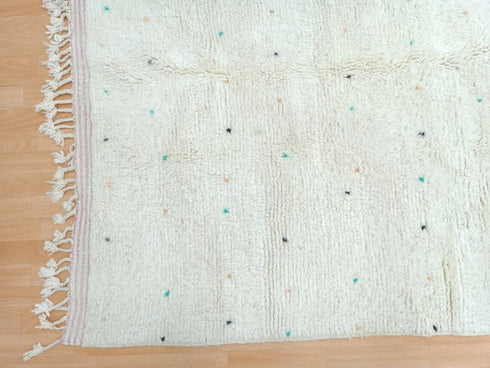 Polka Dotted Moroccan Wool Rug | Handmade Berber Rug
