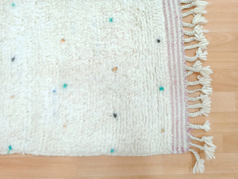 Polka Dotted Moroccan Wool Rug | Handmade Berber Rug