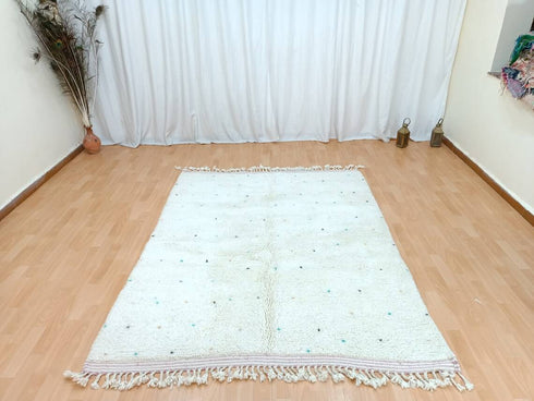 Polka Dotted Moroccan Wool Rug | Handmade Berber Rug