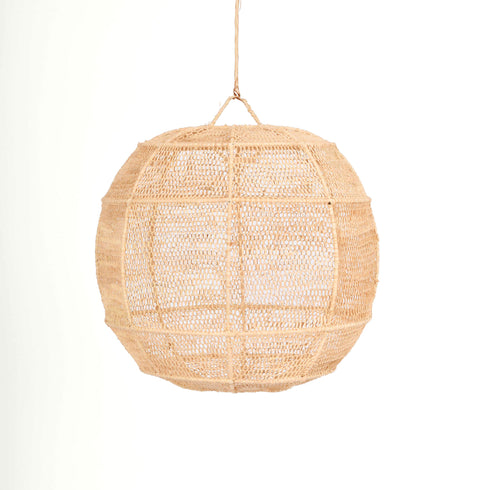 Natural Raffia Pendant Light – Ball Shaped Moroccan Handmade Ceiling Lampshade!