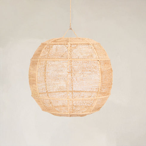 Natural Raffia Pendant Light – Ball Shaped Moroccan Handmade Ceiling Lampshade!