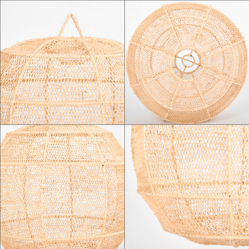 Natural Raffia Pendant Light – Ball Shaped Moroccan Handmade Ceiling Lampshade!