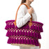 Moroccan Straw Beach Bag – Beige Tassel Tote with Leather Handles