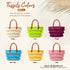 Moroccan Straw Beach Bag – Beige Tassel Tote with Leather Handles