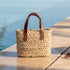 Handmade Raffia Tote Bag with Leather Handles 6