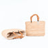 Moroccan Raffia Handbag | Small Summer Tote with Wooden Bead Handles