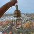 Standing Moroccan Brass Lantern with Clear Glass (CL 1007)
