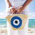 Straw Evil Eye Small Bag - Handcrafted Evil Eye Straw Bag