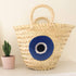 Straw Evil Eye Small Bag - Handcrafted Evil Eye Straw Bag