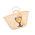 customizable Spritz, Please! summer tote bag for the beach orange cocktail embroided cup glass design