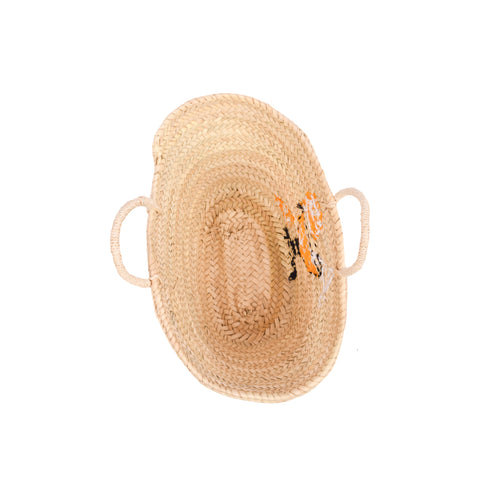 customizable Spritz, Please! summer tote bag for the beach orange cocktail embroided cup glass design