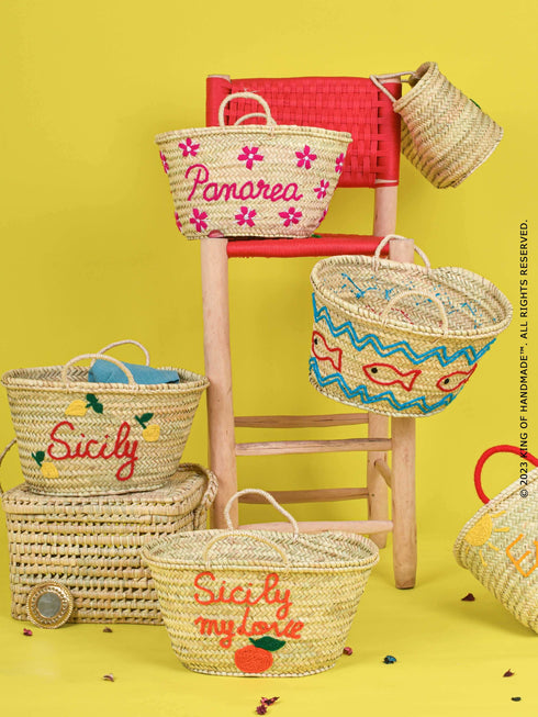 Summer Bag With Fish Motif - Unique Beach Tote