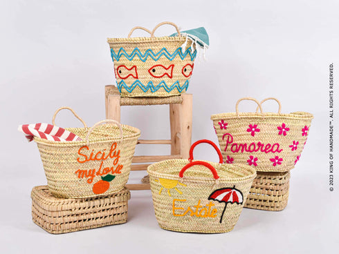 Summer Bag With Fish Motif - Unique Beach Tote