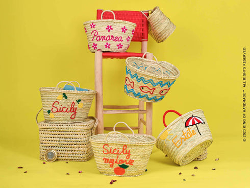 Summer Bag With Fish Motif - Unique Beach Tote