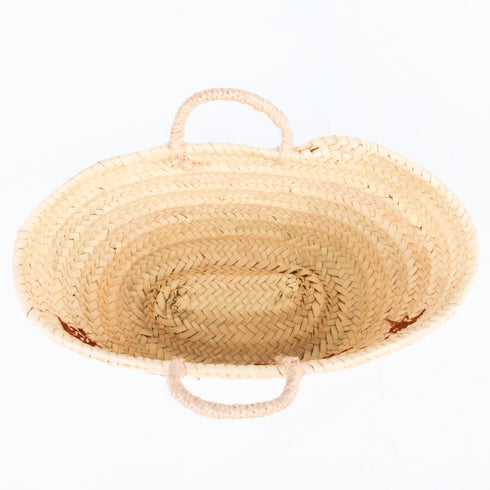 Multiple Stars Embroidered Basket | Handwoven Summer Straw Tote⭐