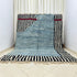 Turquoise Handmade Berber Moroccan Rug - Custom Beni Ourain Rug