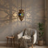 Handmade Brass Lantern - Vintage Mosaic Ceiling Light