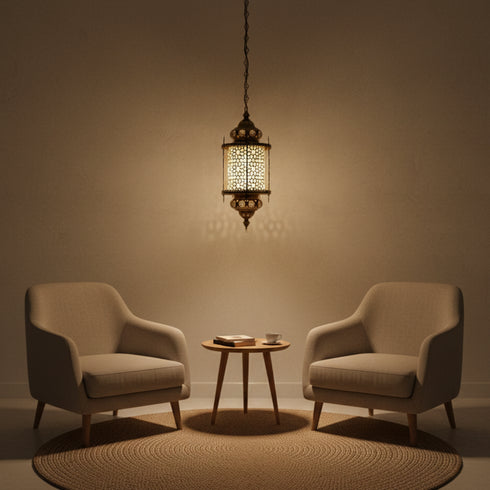 Handcrafted Moroccan Lantern - Authentic Hanging Lamp