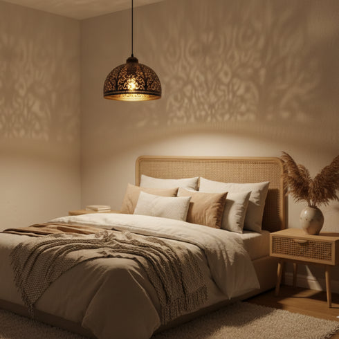 Moroccan Brass Ceiling Light - Moroccan handmade design (pl-2022)