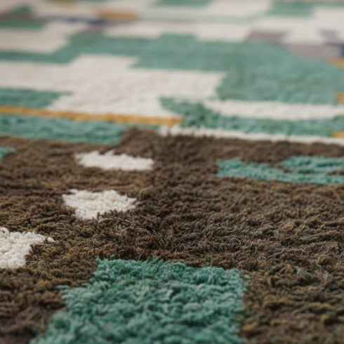 Colorful Beni Ourain Rug - Artistic Handmade Wool Area Rug