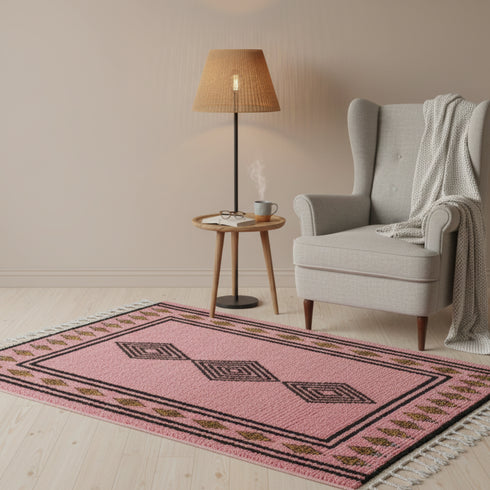 Custom Pink Moroccan Rug - Beni Ourain Style Rug
