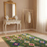 Handmade Green Rug - Colorful Geometric Carpet