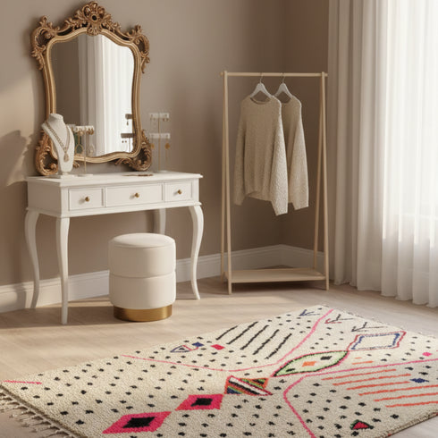 Vibrant Moroccan Rug - Handmade Neon Tribal Rug