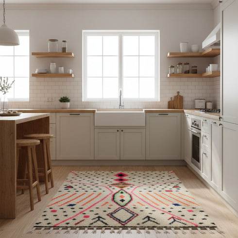 Vibrant Moroccan Rug - Handmade Neon Tribal Rug