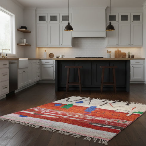 Handmade Moroccan Boujaad Rug - Custom Wool Carpet